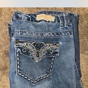 Diamond Supply Co. Blue Embellished Boot Cut Jeans